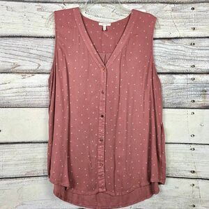 Maurices Sleeveless Button Front Blouse Womens XL